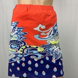 Krimson Klover Skirt Size Large Stretch Waistband Bright Pattern Colors.